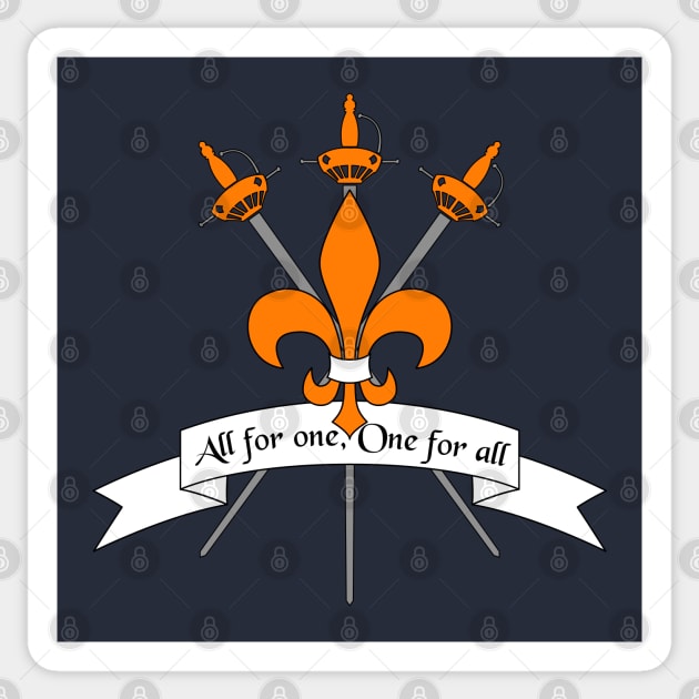 All for One Musketeers Sticker by nickbeta